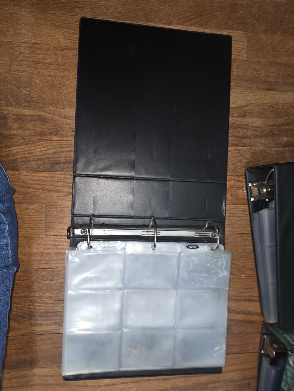 Black 3-Ring Binder with 50 bcw 9 slot card pages 3inches
